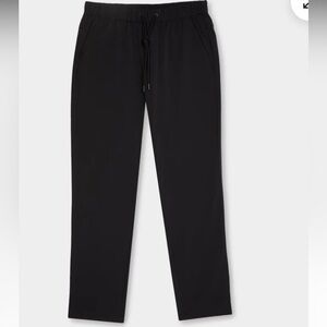 TILLEY Pull On Jogger black nylon elastic waist and ties pockets pants Sz L
